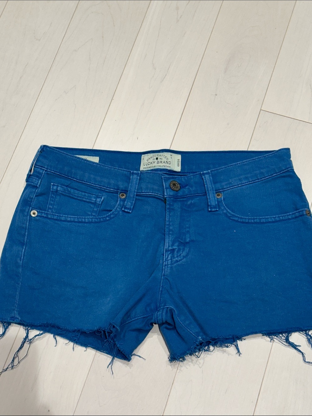 Lucky Brand blue Frayed Denim Shorts - size 24